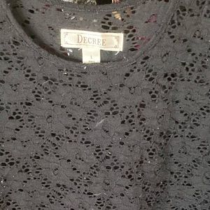 Women’s 3/4 sleeved black lace top